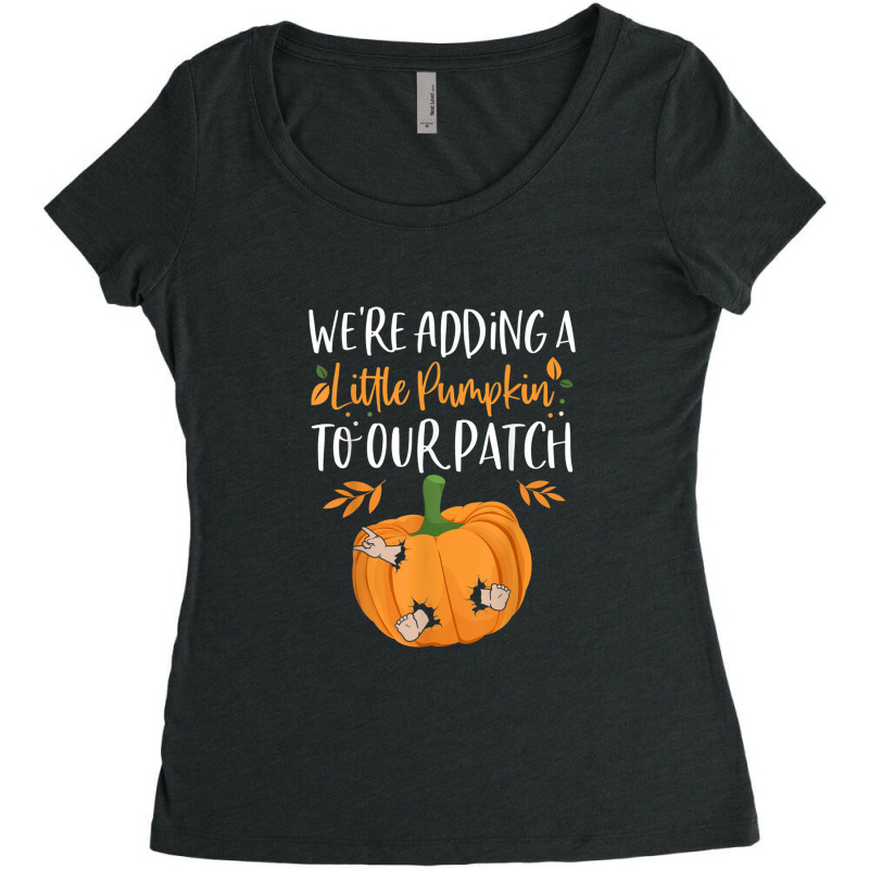 We're Adding A Little Pumpkin To Our Patch Pumpkin Pregnancy Women's Triblend Scoop T-shirt | Artistshot