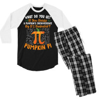 Pumpkin Pi Halloween Costume T  Shirt Funny Pumpkin Pi Halloween Costu Men's 3/4 Sleeve Pajama Set | Artistshot