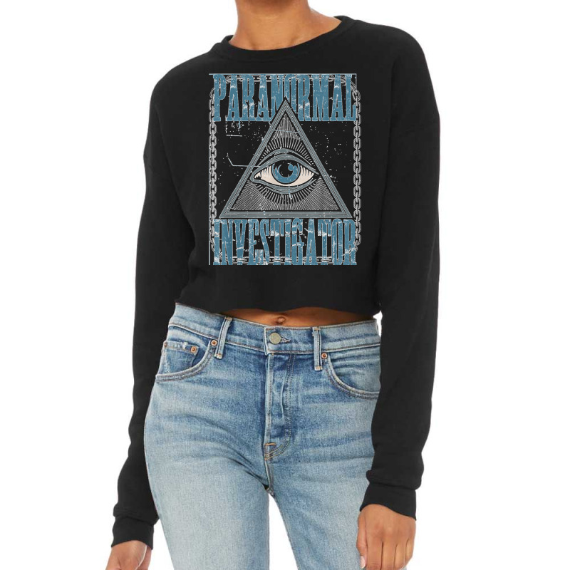 Paranormal Investigator Ghost Hunter Halloween Costume Cropped Sweater by cm-arts | Artistshot