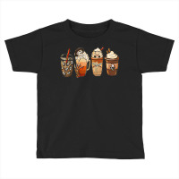 Horror Movie And Coffee Halloween Spooky Season Coffee Lover Toddler T-shirt | Artistshot