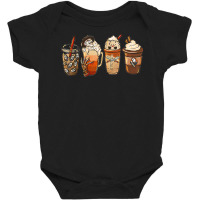 Horror Movie And Coffee Halloween Spooky Season Coffee Lover Baby Bodysuit | Artistshot