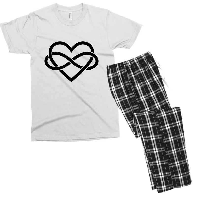 Polyamory Infinity Heart And Infinite Love Men's T-shirt Pajama Set by cm-arts | Artistshot