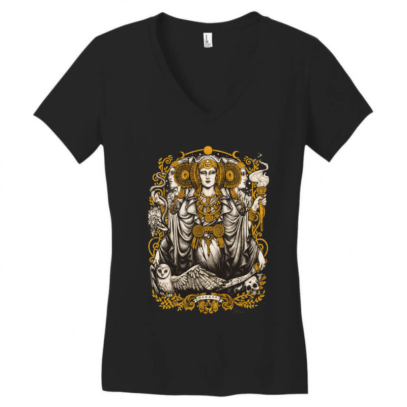 Iberian Hecate Fitted Women's V-Neck T-Shirt by TaylorMargaretMiscoe | Artistshot