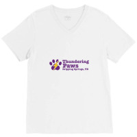 Thundering Paws Rectangle V-neck Tee | Artistshot