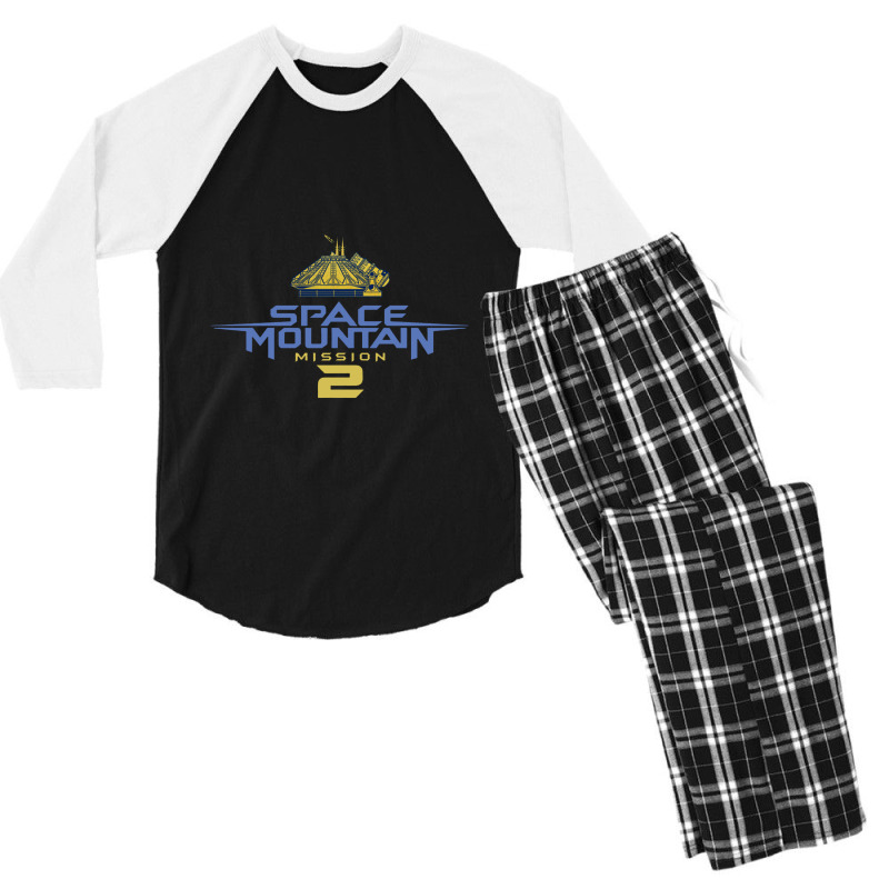 Space Mountain Paris   Theme Park Men's 3/4 Sleeve Pajama Set by katokabu | Artistshot