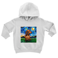 Brown Short Hair Dachshund Night,dachshund Toddler Hoodie | Artistshot