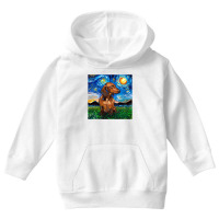 Brown Short Hair Dachshund Night,dachshund Youth Hoodie | Artistshot