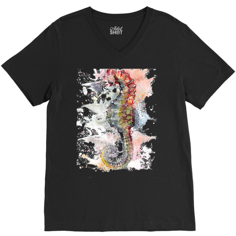 Seahorse Water V-neck Tee | Artistshot