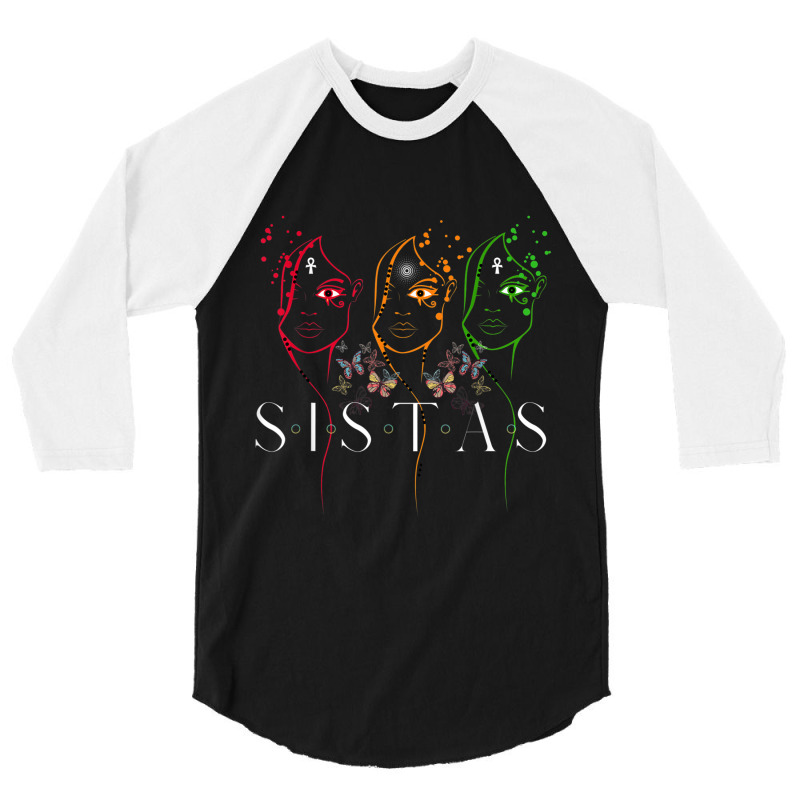 Sistas - Classy Womens Black Pride Colorful Soulful Video Games Charac 3/4 Sleeve Shirt by KhalilDesign | Artistshot