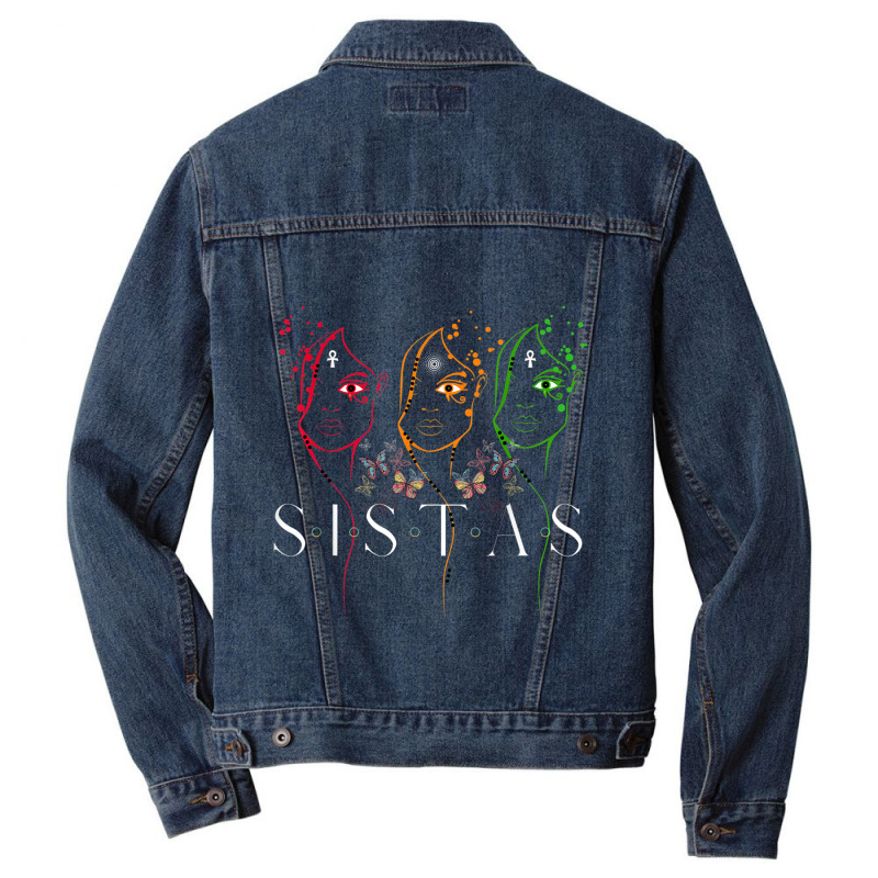 Sistas - Classy Womens Black Pride Colorful Soulful Video Games Charac Men Denim Jacket by KhalilDesign | Artistshot