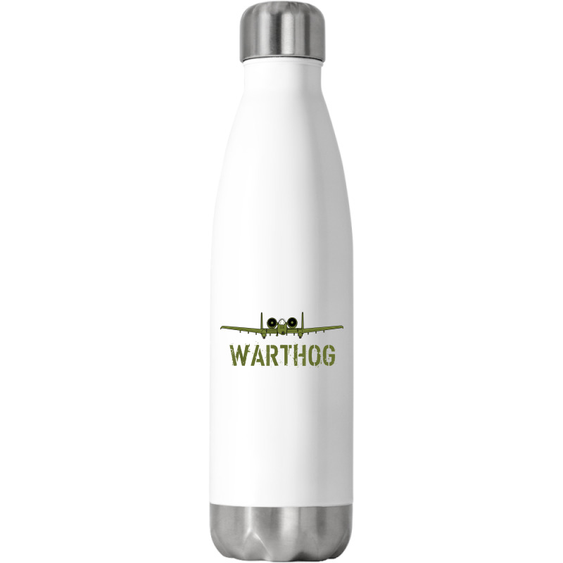 Olive Green A-10 Warthog Art-usa Military Jets Stainless Steel Water Bottle | Artistshot