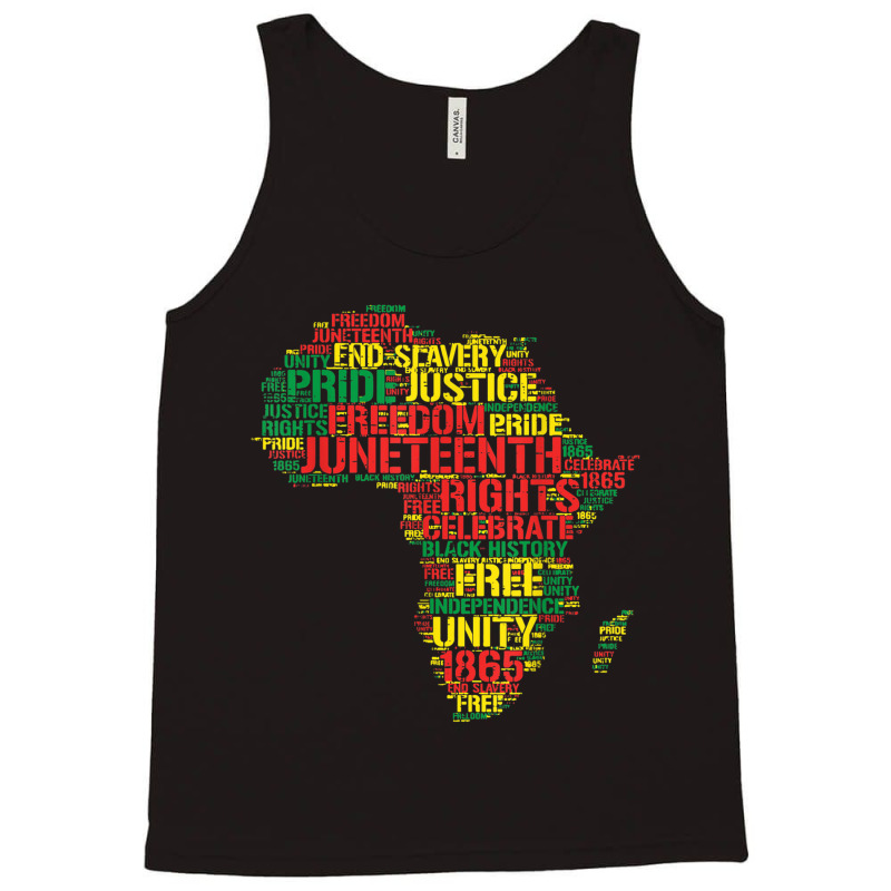 Juneteenth Africa Map Words June 19th 1865 Men Women Kids Video Games  Tank Top by RoyDesign | Artistshot