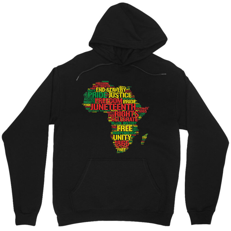 Juneteenth Africa Map Words June 19th 1865 Men Women Kids Video Games  Unisex Hoodie by RoyDesign | Artistshot