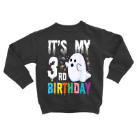 Its My 3rd Birthday â€“ Halloween Spooky Season B Day Lover Toddler Sweatshirt | Artistshot