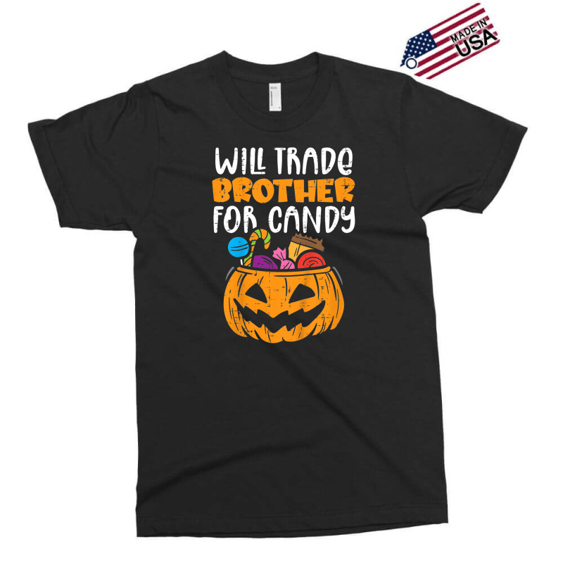 Kids Will Trade Brother For Candy Funny Halloween Family Kids Exclusive T-shirt by Newdesigns | Artistshot