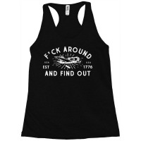 Fuck Around And Find Out Patriotic Usa 1776 Military Plane Racerback Tank | Artistshot