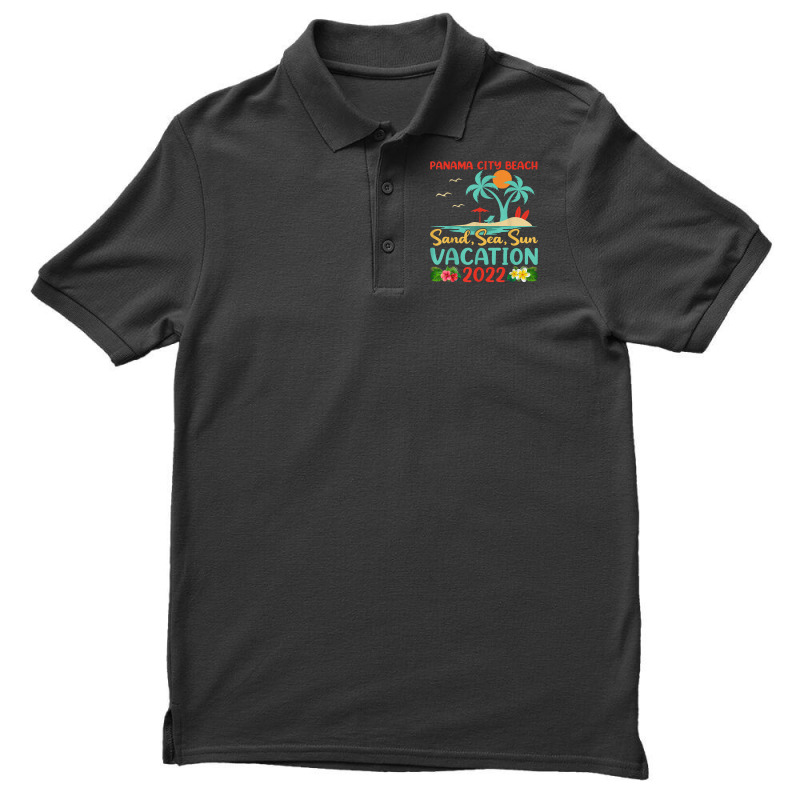 Beach Vacation 2022 Retro Sunset Florida Panama City Beach Men's Polo Shirt by FrancesTiffany | Artistshot