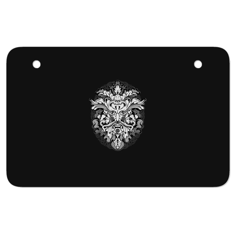 Pagan Celtic Green Man Irish Scottish Mythology God Atv License Plate | Artistshot