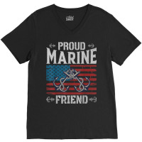 Proud Marine Friend V-neck Tee | Artistshot