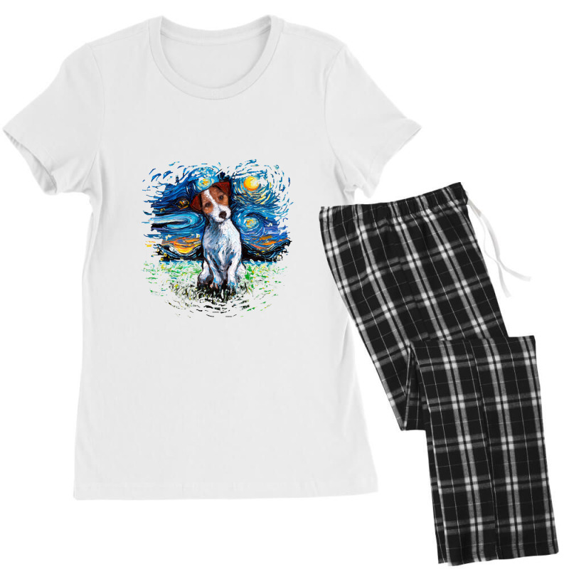 Jack Russell Terrier Night,jack Russell Terrier Women's Pajamas Set by lissaaniart | Artistshot