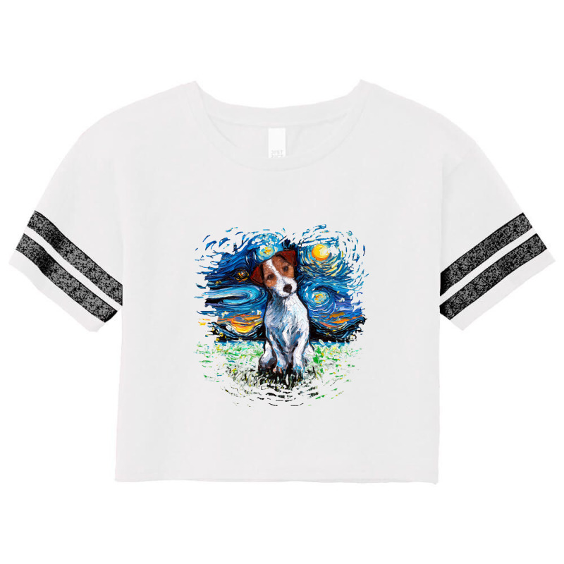 Jack Russell Terrier Night,jack Russell Terrier Scorecard Crop Tee by lissaaniart | Artistshot