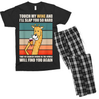 Touch My Wine And I Will Slap You So Hard Men's T-shirt Pajama Set | Artistshot