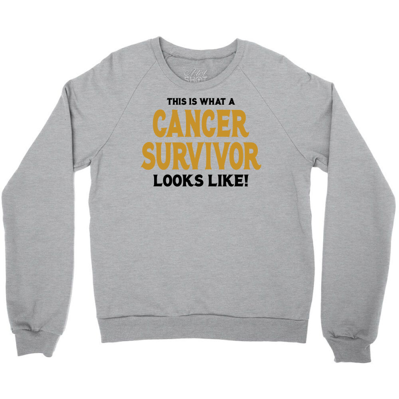 This Is What A Childhood Cancer Survivor Looks Like Crewneck Sweatshirt | Artistshot