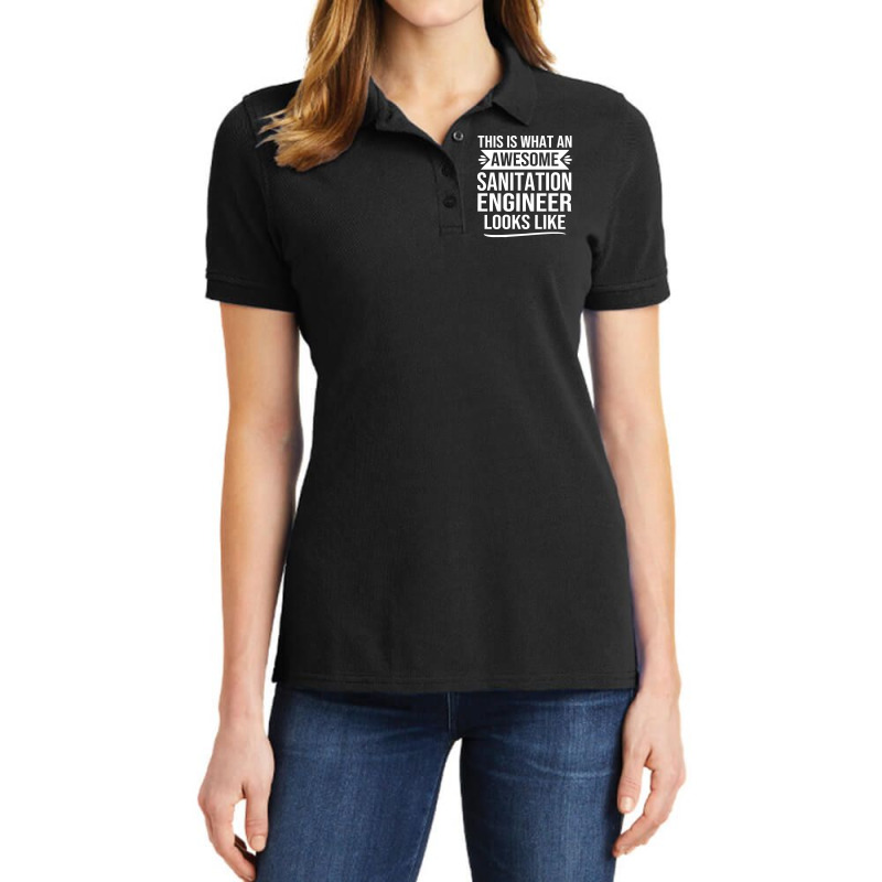 Sanitation Engineer T  Shirt Funny Sanitation Engineer Gifts Sanitatio Ladies Polo Shirt by hugemelons | Artistshot