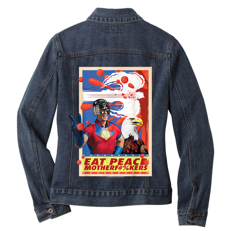 Peacemaker Eat Peace With Eagle Premium T-shirt Ladies Denim Jacket | Artistshot