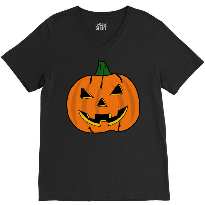 Scary Pumpkin Halloween T  Shirt Scary Pumpkin T  Shirt V-neck Tee | Artistshot