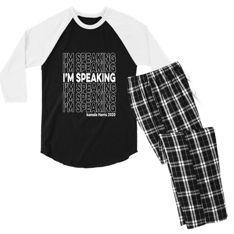 Im Speaking Kamala Men's 3/4 Sleeve Pajama Set | Artistshot