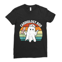 Vintage Halloween Ghost Cardiology Boo Nursing Tee Gifts Ladies Fitted T-shirt | Artistshot