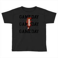 Gameday Leopard Lightning Bolt Football Tee Fall Football Ap Toddler T-shirt | Artistshot