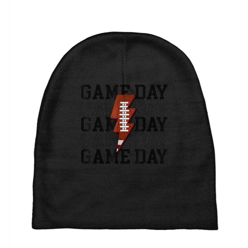 Gameday Leopard Lightning Bolt Football Tee Fall Football Ap Baby Beanies by Halloween | Artistshot