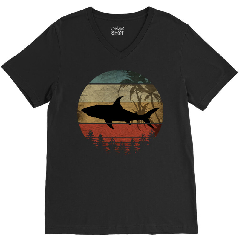 Shark T  Shirt V I N T A G E S H A R K T  Shirt V-neck Tee | Artistshot