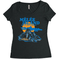 Mêlée Island (dark Variant) Classic Women's Triblend Scoop T-shirt | Artistshot