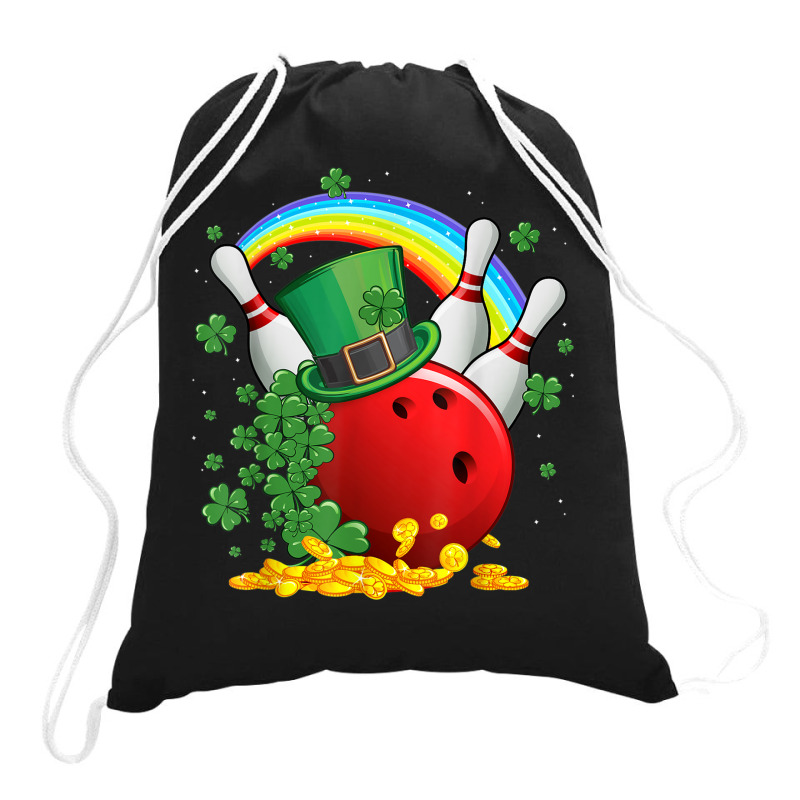 Irish Bowling Balls Shamrock Leprechaun St Patricks Day Drawstring Bags | Artistshot