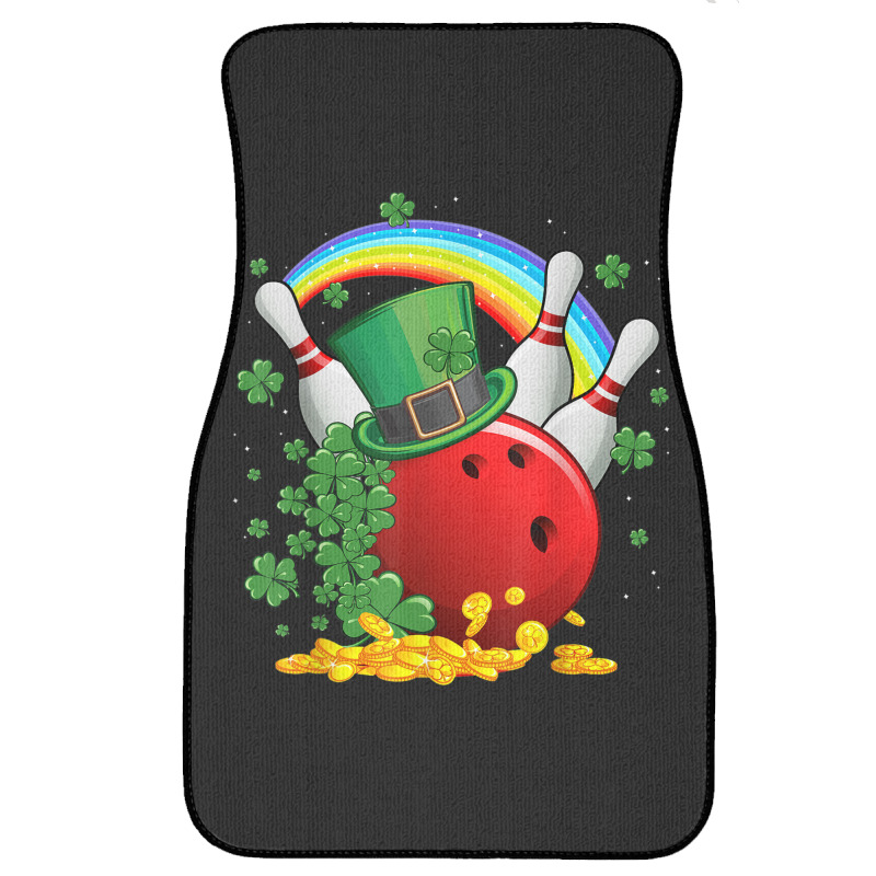 Irish Bowling Balls Shamrock Leprechaun St Patricks Day Front Car Mat | Artistshot