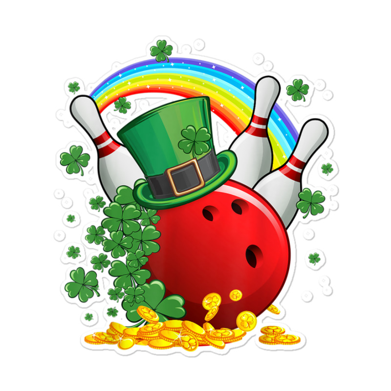 Irish Bowling Balls Shamrock Leprechaun St Patricks Day Sticker | Artistshot