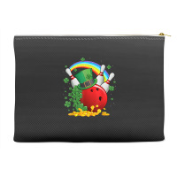 Irish Bowling Balls Shamrock Leprechaun St Patricks Day Accessory Pouches | Artistshot