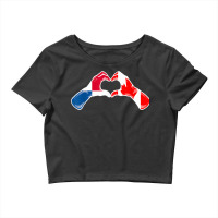 Canada Panama Flag Canadian Panamanian Heart Crop Top | Artistshot