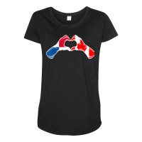 Canada Panama Flag Canadian Panamanian Heart Maternity Scoop Neck T-shirt | Artistshot