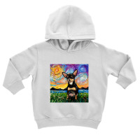 Short Hair Black And Tan Chihuahua Night,chihuahua Toddler Hoodie | Artistshot