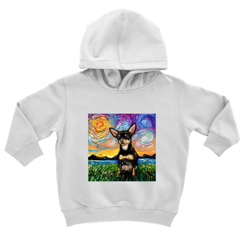 Short Hair Black And Tan Chihuahua Night,chihuahua Toddler Hoodie | Artistshot