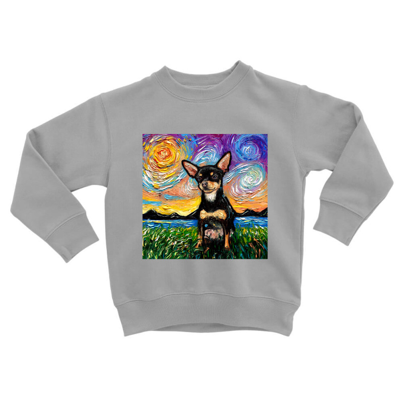 Short Hair Black And Tan Chihuahua Night,chihuahua Toddler Sweatshirt | Artistshot