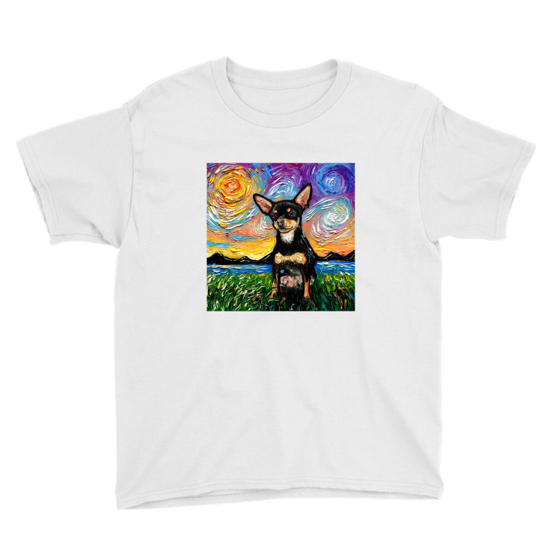 Short Hair Black And Tan Chihuahua Night,chihuahua Youth Tee | Artistshot