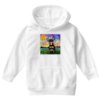 Short Hair Black And Tan Chihuahua Night,chihuahua Youth Hoodie | Artistshot