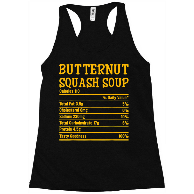 Thanksgiving Xmas Food Facts Butternut Squash Soup Nutrition Racerback Tank by Loves | Artistshot