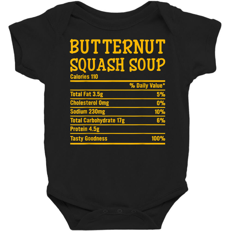 Thanksgiving Xmas Food Facts Butternut Squash Soup Nutrition Baby Bodysuit by Loves | Artistshot