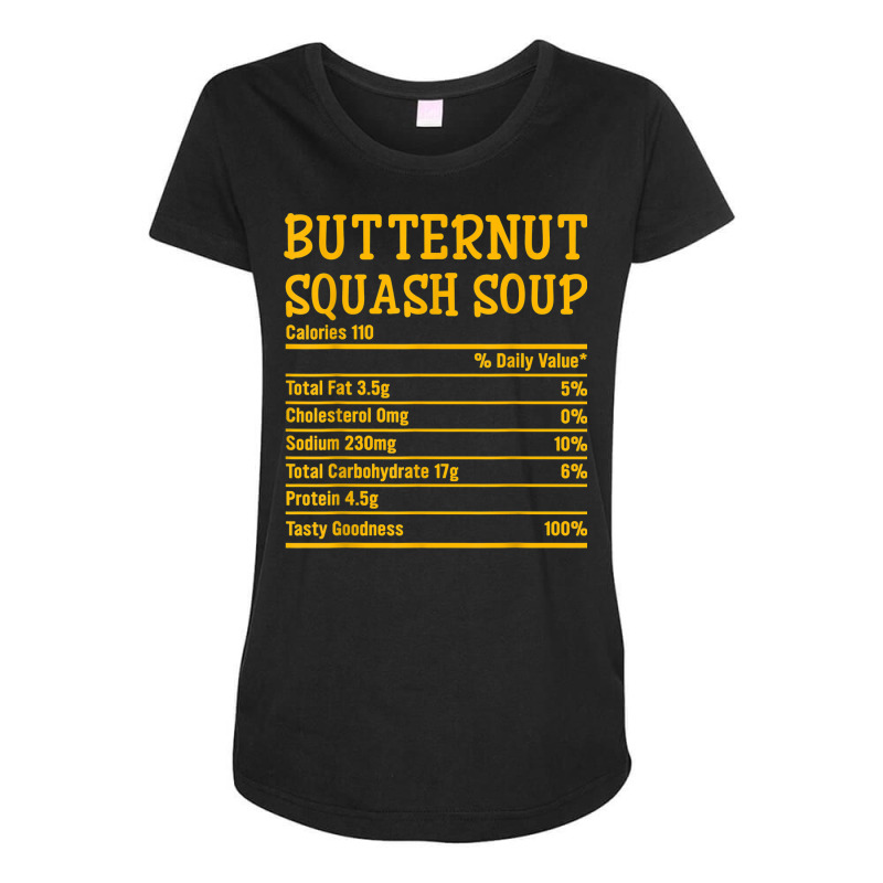 Thanksgiving Xmas Food Facts Butternut Squash Soup Nutrition Maternity Scoop Neck T-shirt by Loves | Artistshot